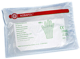 Onderzoekshandschoenen plastic kort geribd mt L 100 st