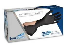 Onderzoekshandschoenen Soft-Nitril Zwart mt XL 100 st