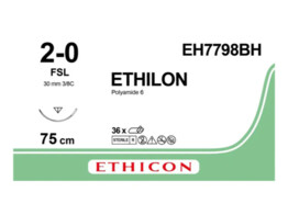 Ethilon EH7798BH usp 2-0 fsl 75 cm zwart 36 stuks