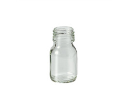 Medicijnfles   30 ml wit zonder dop  156 stuks