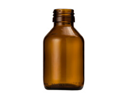 Medicijnfles 100ml bruin zonder dop 56 stuks