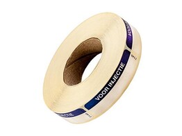 Sticker voor injectie blauw 1000 stickers  rol  41x10mm