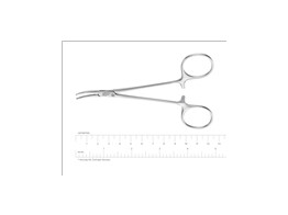 Arterieklem halsted-mosquito 12 5 cm gebogen getand 1 2 Aesc